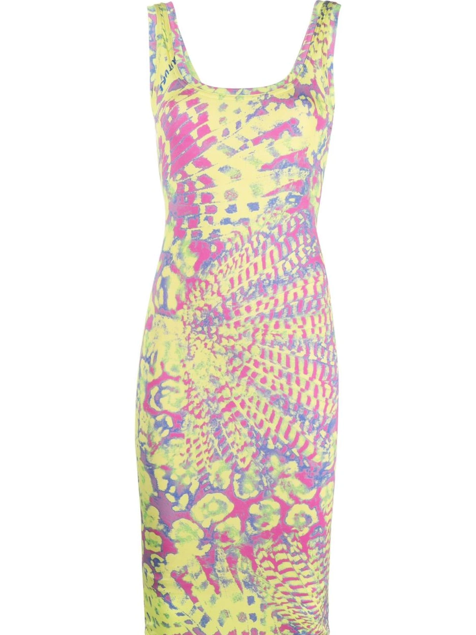 Cheap Versace sleeveless Women dress Jeans Couture abstract-print 0628
